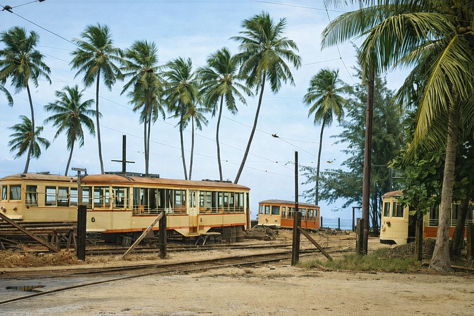 Tranvias abandonados Parque Borinquen (colorized)